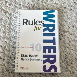 Rules for Writers Spiral Notebook - White and Blue